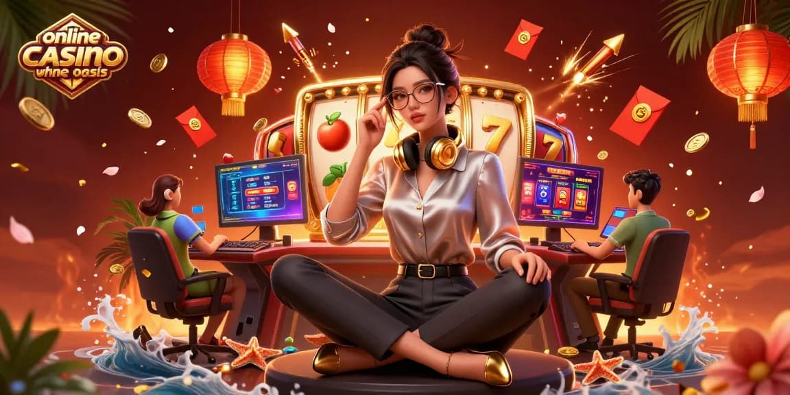 Play exciting games at an online casino ohne oasis with vibrant slot reels and dynamic 3D scenes.