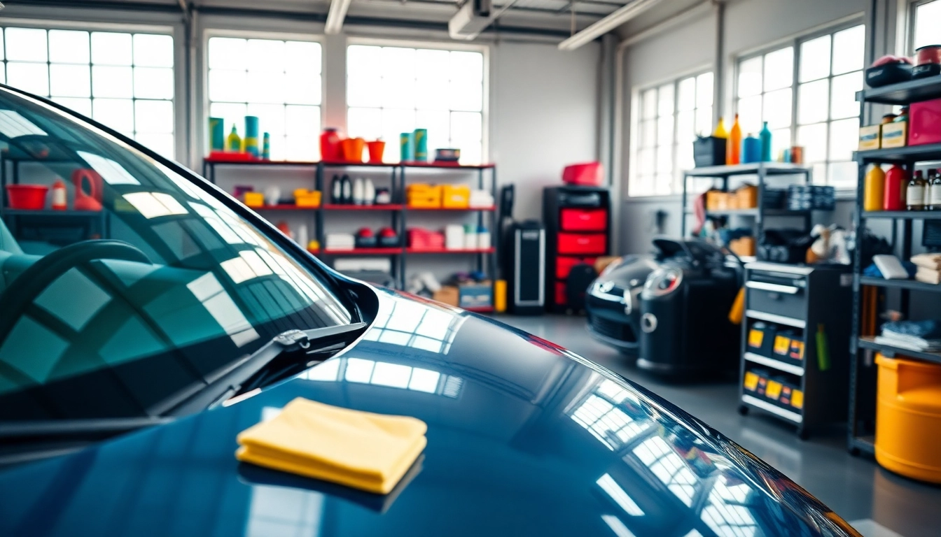 Autopflege Shop mit schöner Werkstatt und hochwertigen Reinigungsprodukten.