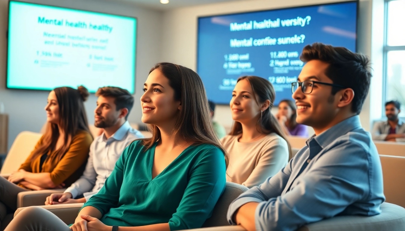 Engaging professionals in a mental health awareness workshop showcasing attentive discussions.