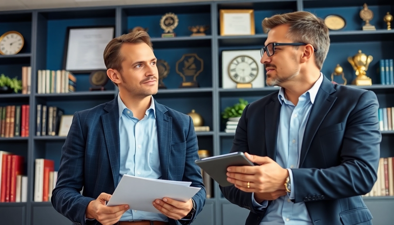 Headhunter Schweiz interview setting showing a professional discussion between headhunter and candidate.