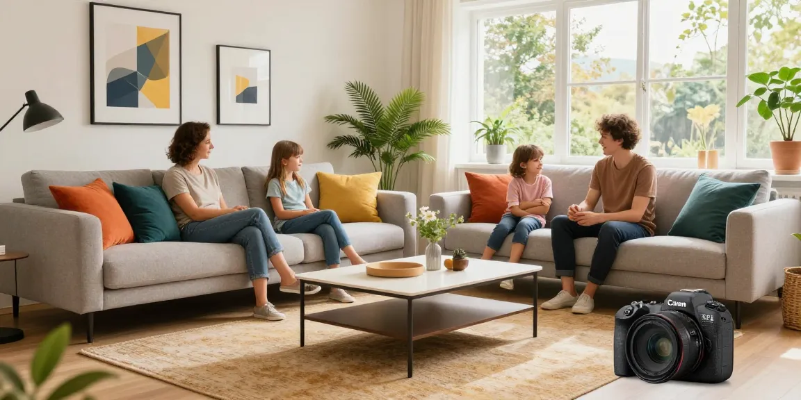 Stilvolles Wohnzimmer mit modernen wohnmöbel online kaufen Optionen, gemütlichem Sofa und Dekoration.