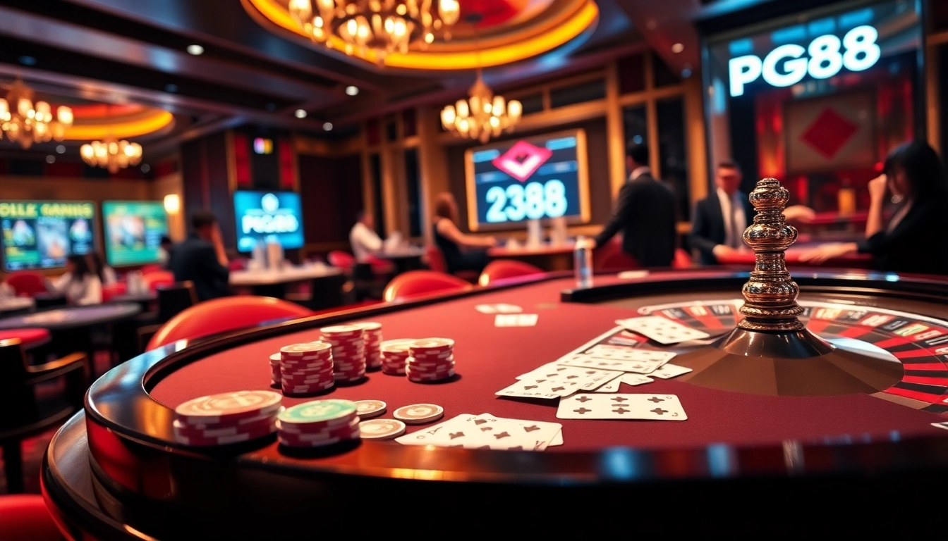 Experience the thrill of PG88 casino with vibrant gaming tables and high-stakes excitement.